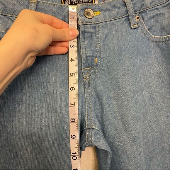 Volcom Colette Skinny denim Jeans mid rise 100% cotton medium wash Size 11 - Picture 6 of 12